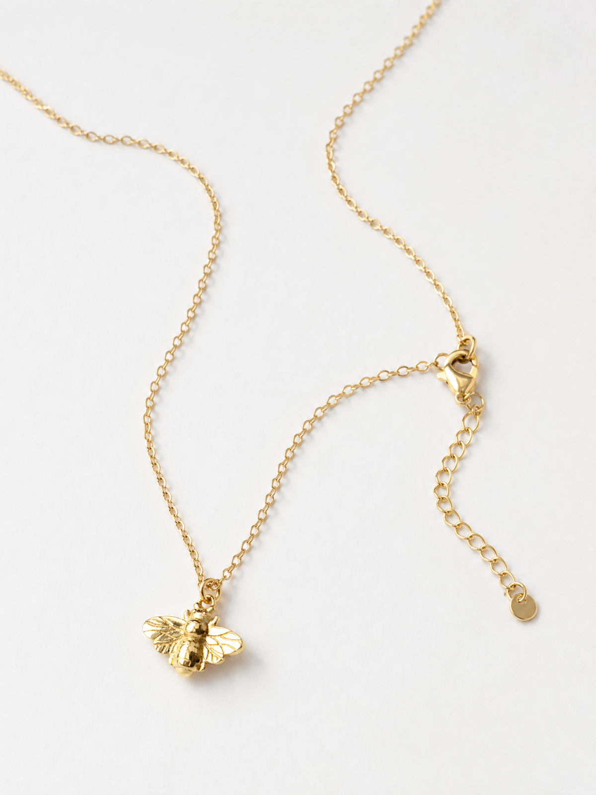 Bee Necklace, 18k Gold Bee Jewelry