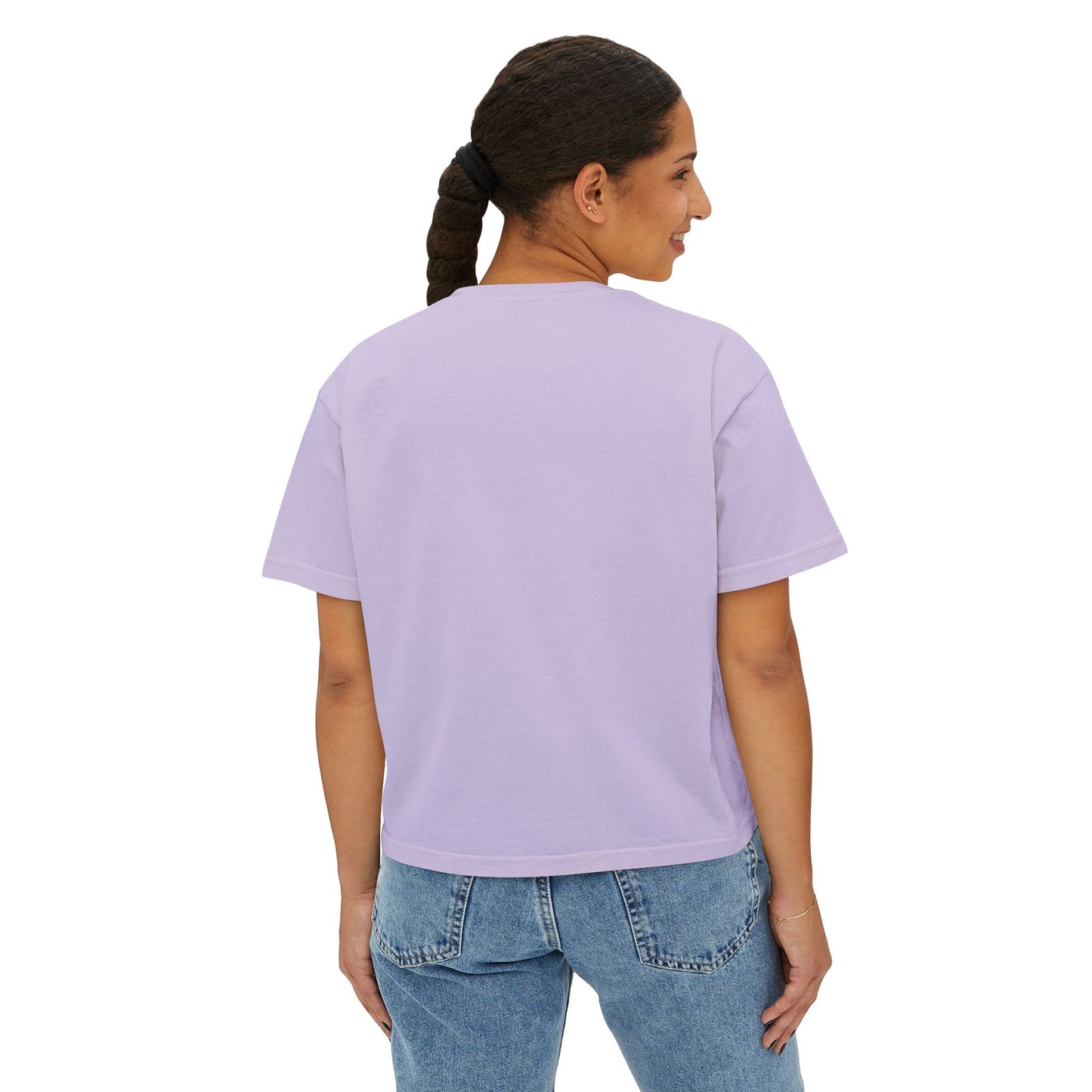 Nice Racc Crop Tee — Women's Boxy Graphic T‑Shirt with Sloth Illustration