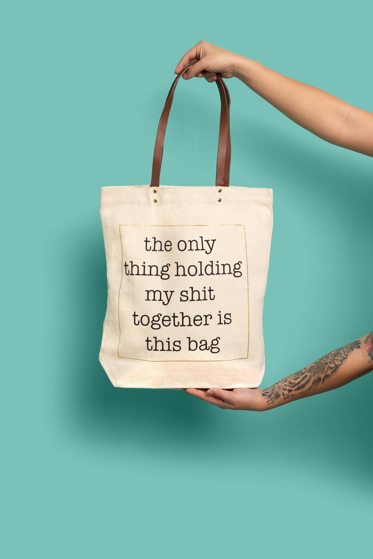 Shit Together Tote Bag (gifts, canvas tote, mothers day)