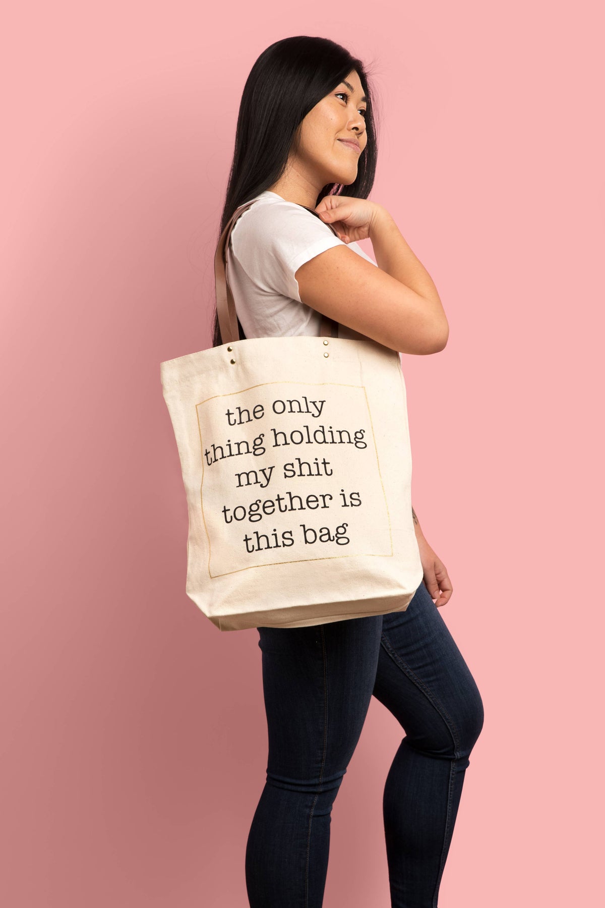 Shit Together Tote Bag (gifts, canvas tote, mothers day)