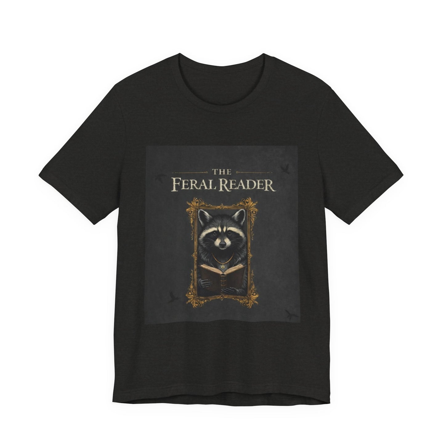 The Feral Reader T‑Shirt — Raccoon Book Lover Graphic Tee
