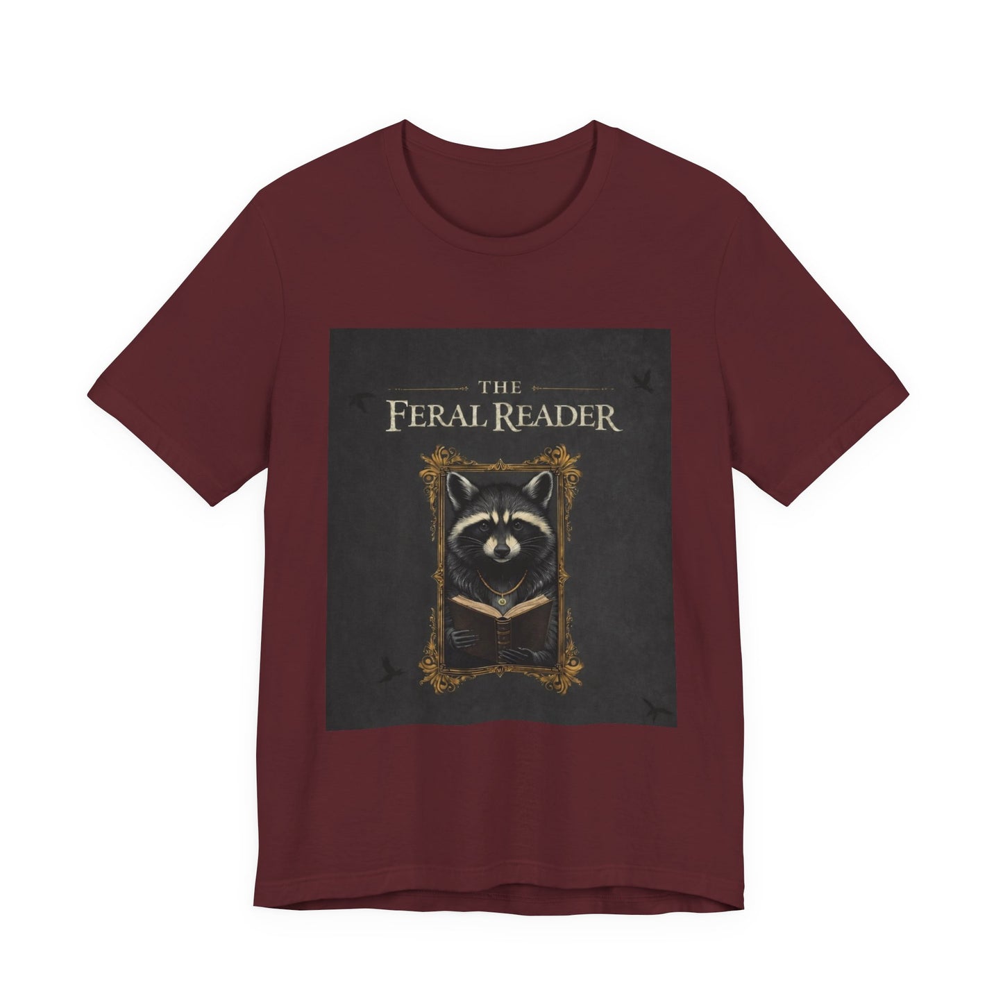 The Feral Reader T‑Shirt — Raccoon Book Lover Graphic Tee