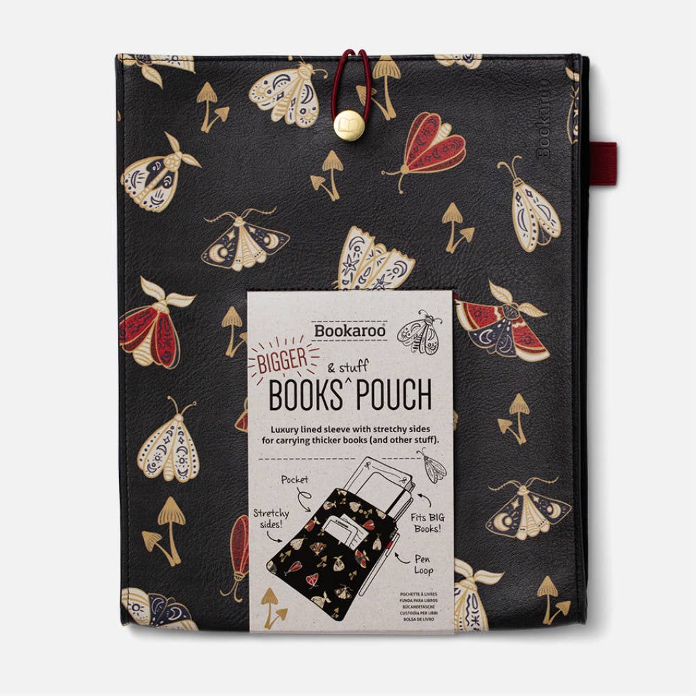 Bookaroo Dark Moth Book Pouch