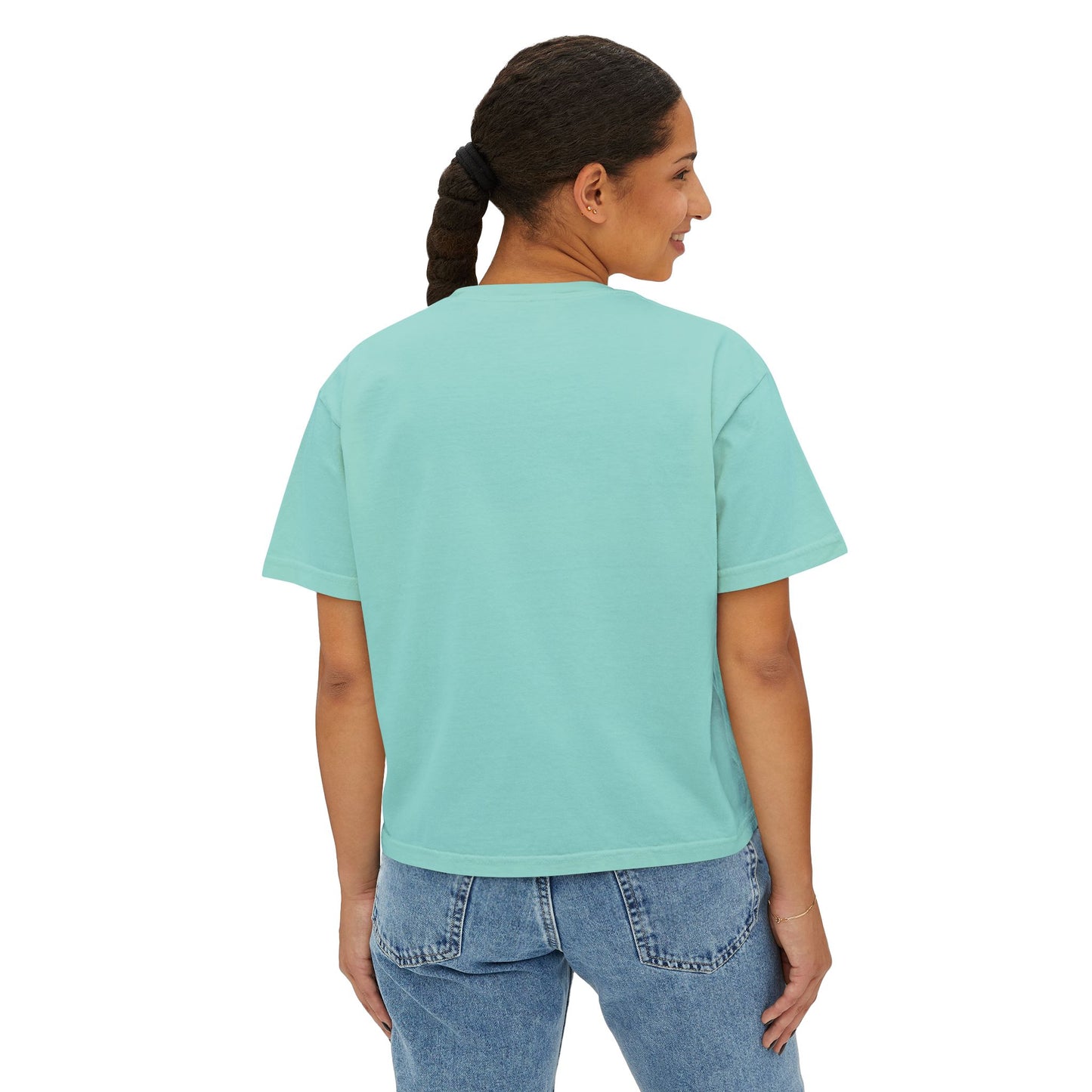 Nice Racc Crop Tee — Women's Boxy Graphic T‑Shirt with Sloth Illustration