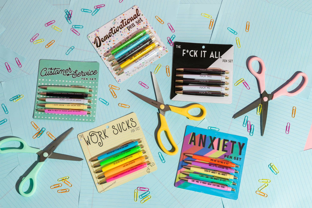 Demotivational Pen Set (funny gifts, sarcastic gifts)