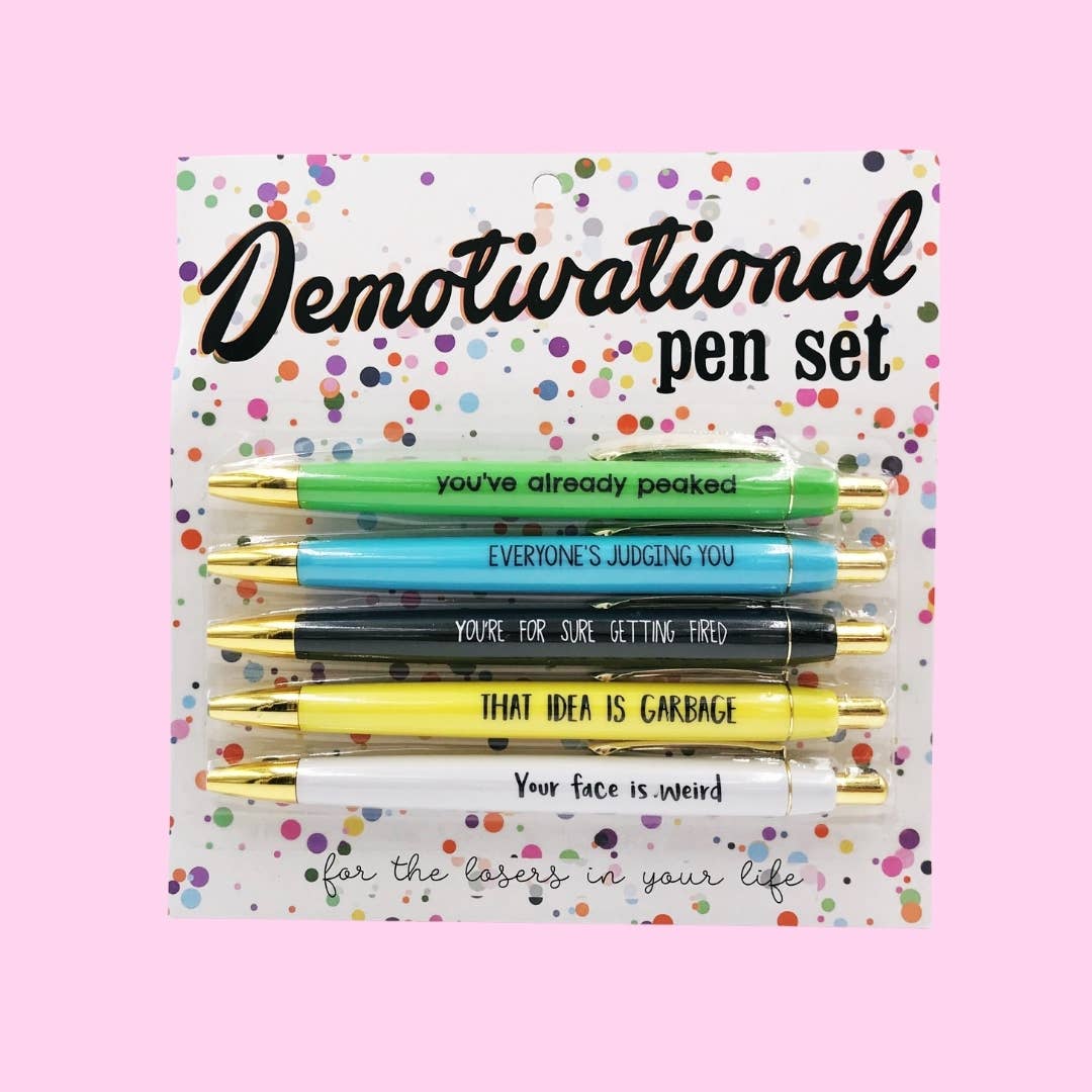 Demotivational Pen Set (funny gifts, sarcastic gifts)