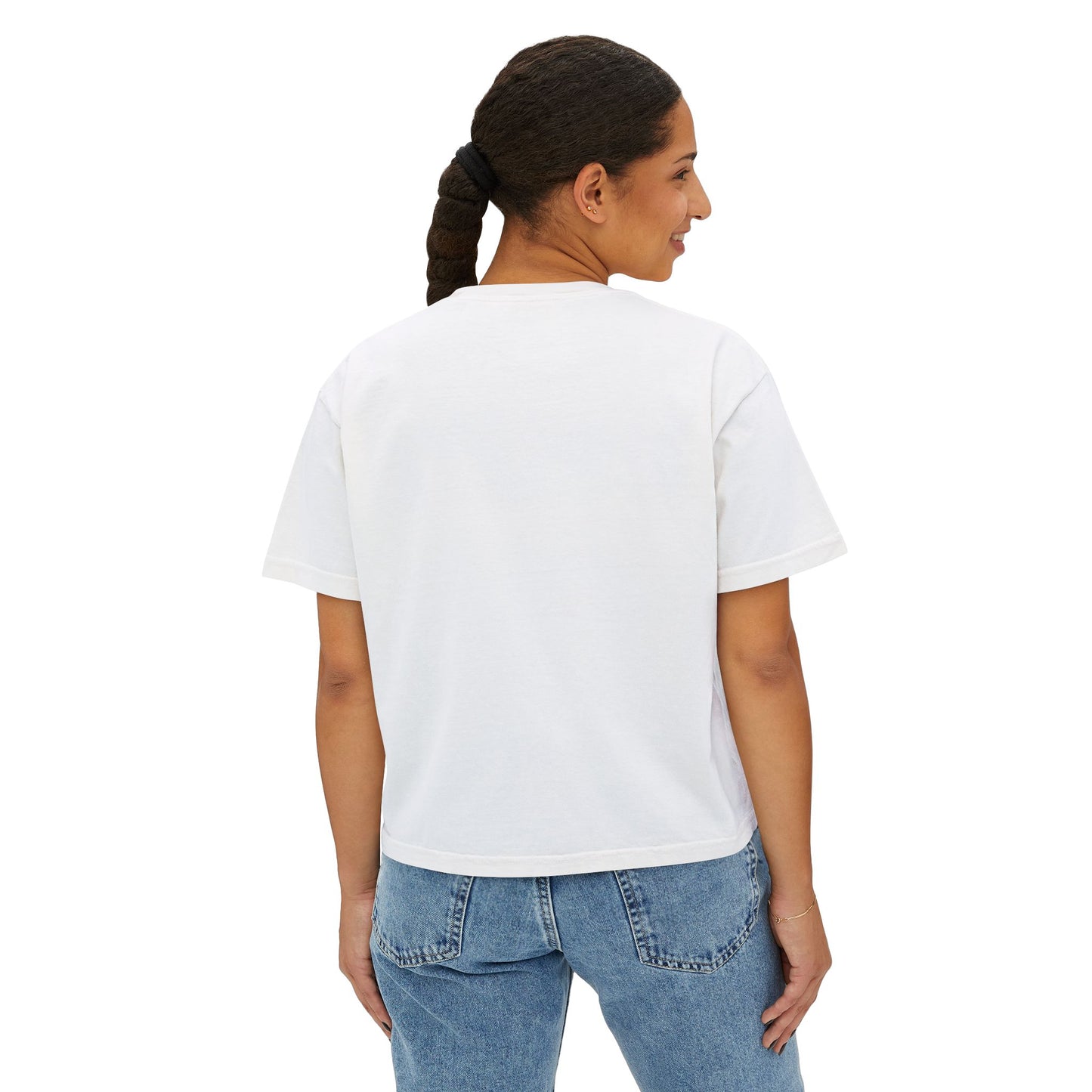 Nice Racc Crop Tee — Women's Boxy Graphic T‑Shirt with Sloth Illustration