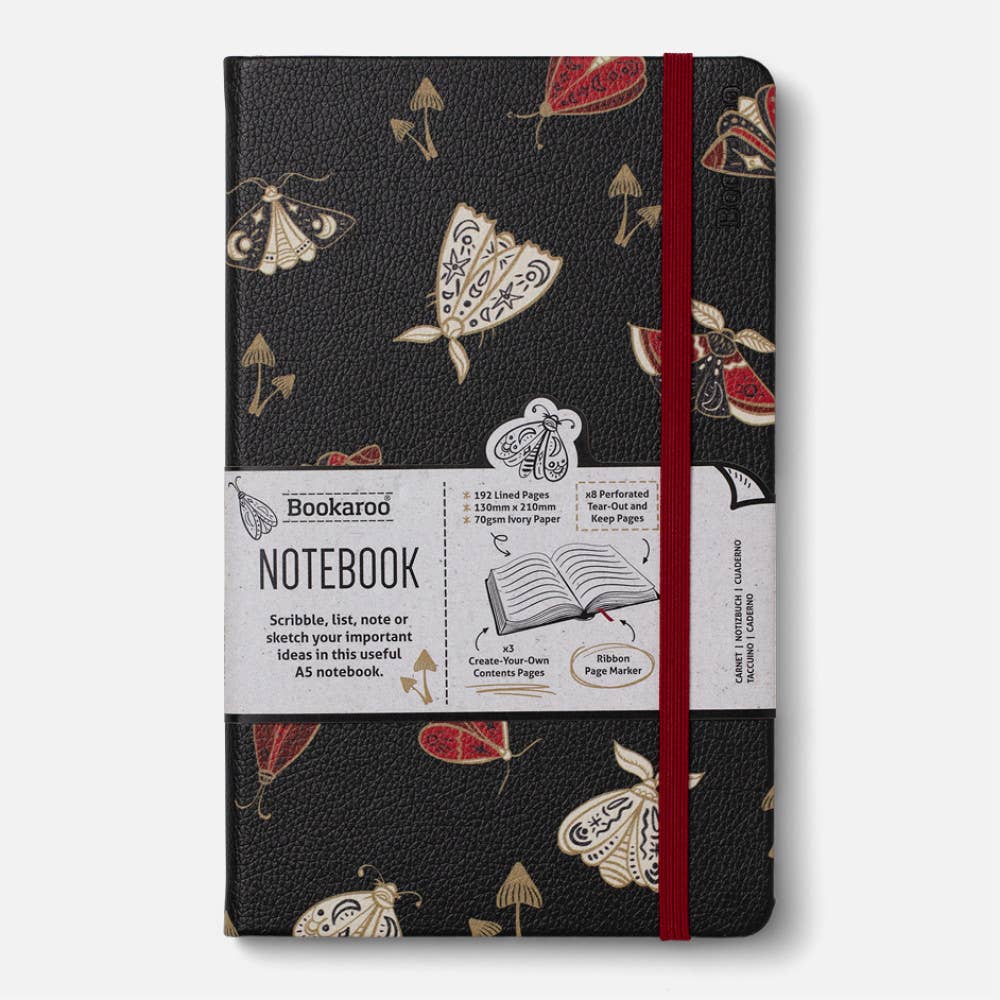 Bookaroo Dark Moth Book Pouch