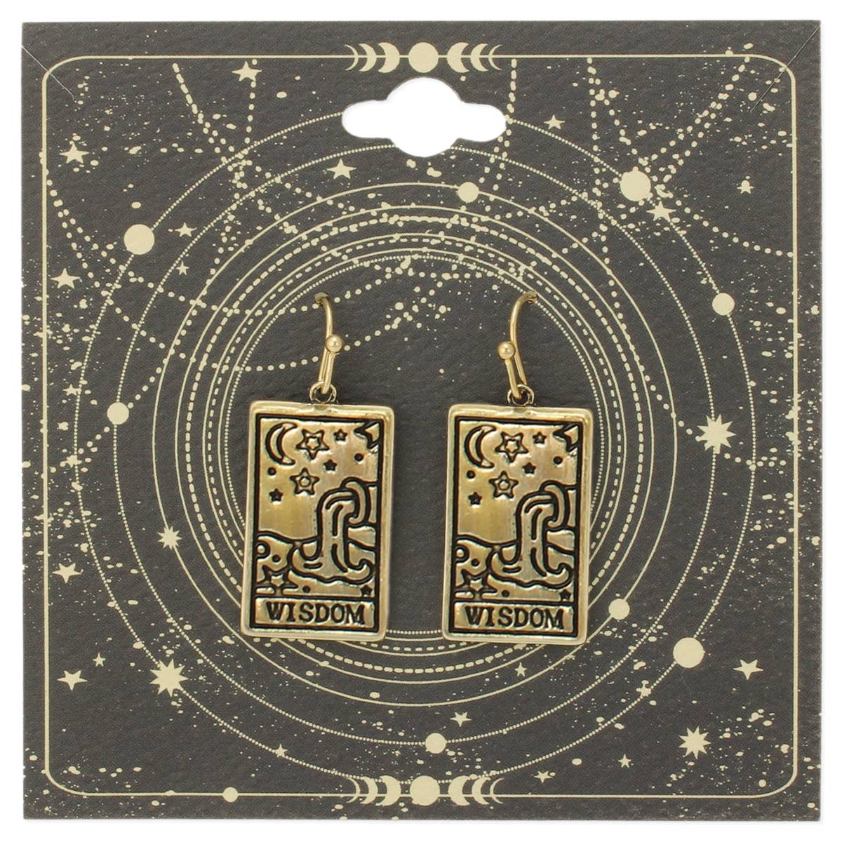Major Arcana Gold Wisdom Tarot Earrings