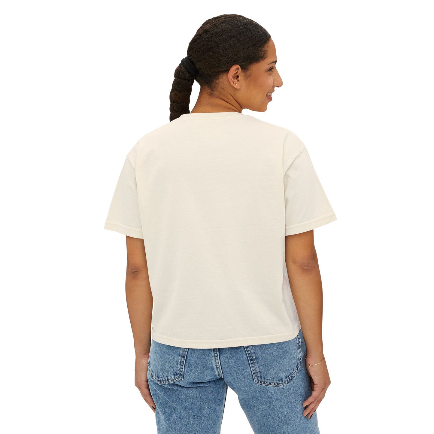 Nice Racc Crop Tee — Women's Boxy Graphic T‑Shirt with Sloth Illustration