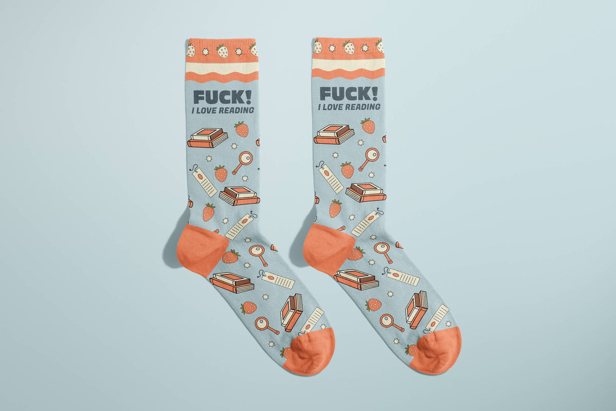 Fuck! I Love Reading Socks (funny gifts, books, bookish)