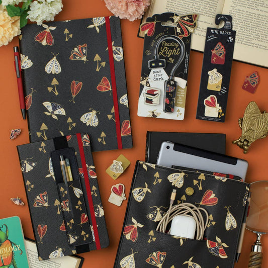 Bookaroo Dark Moth Book Pouch