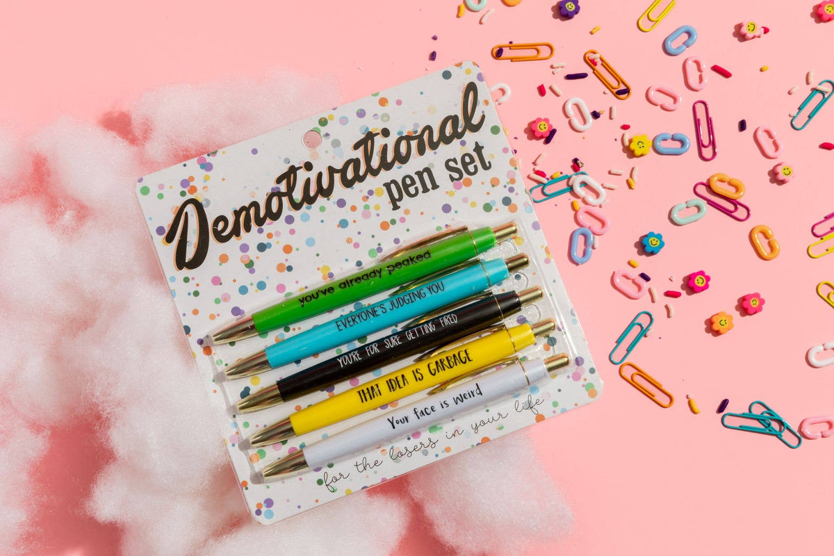 Demotivational Pen Set (funny gifts, sarcastic gifts)