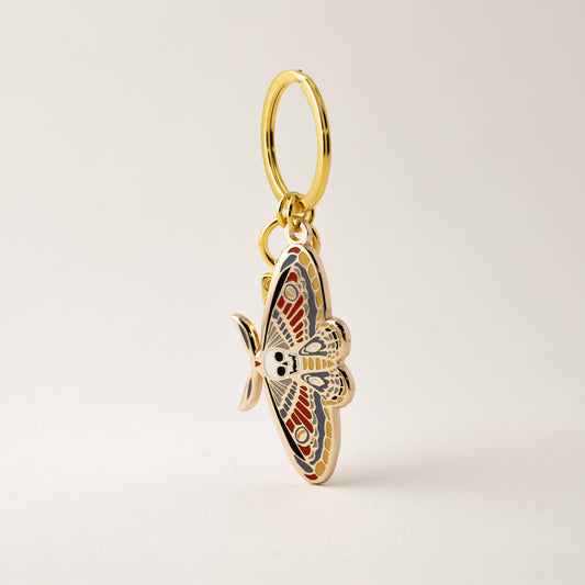 Death’s Head Hawkmoth Keychain Charm,  Halloween, Fall Gifts