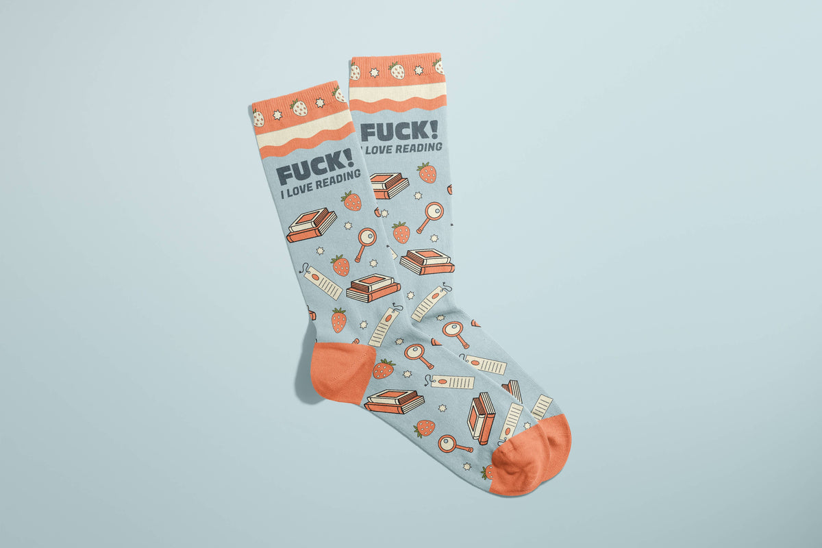 Fuck! I Love Reading Socks (funny gifts, books, bookish)