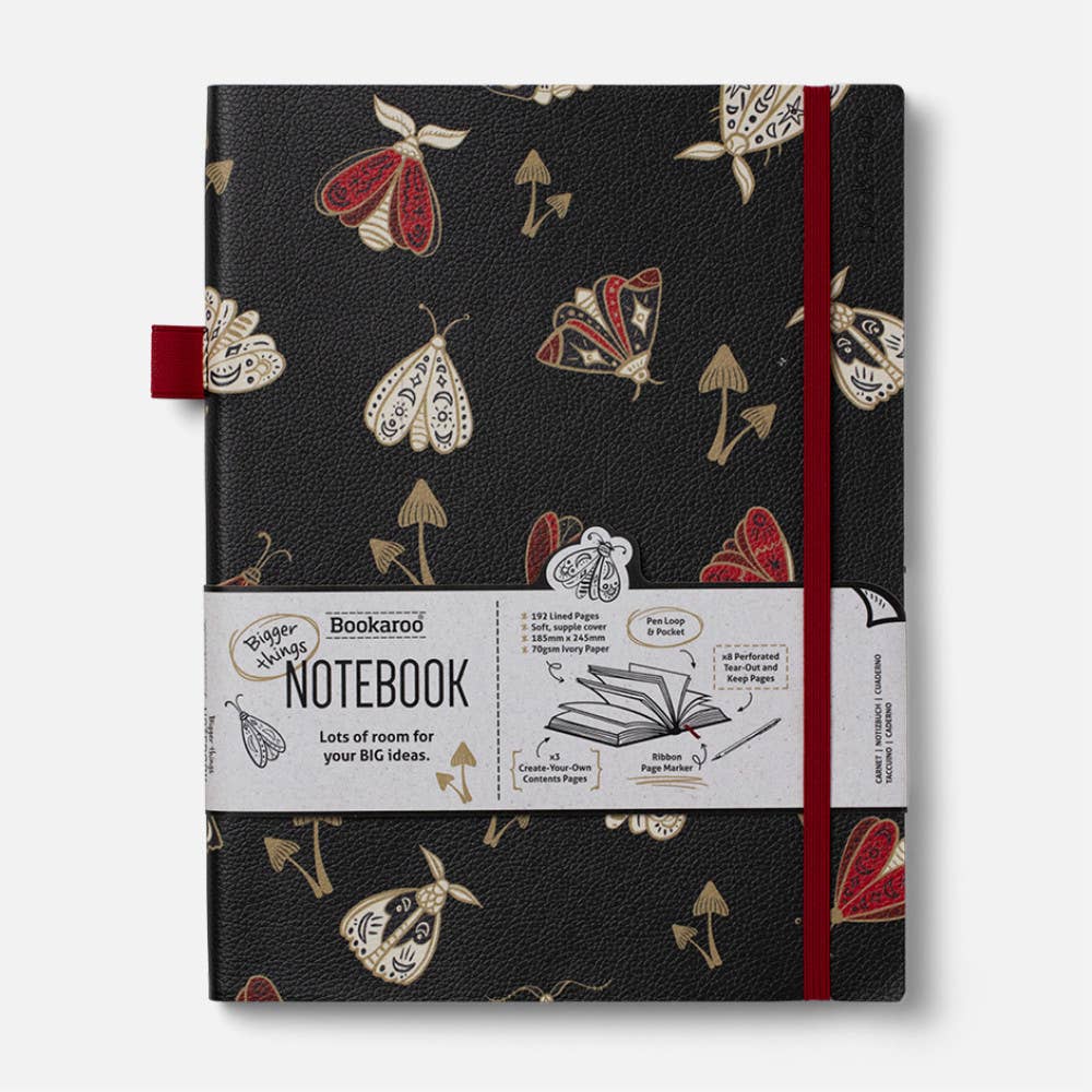 Bookaroo Dark Moth Book Pouch