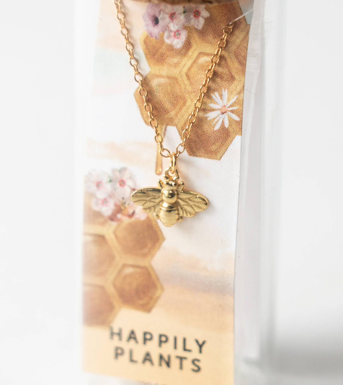 Bee Necklace, 18k Gold Bee Jewelry