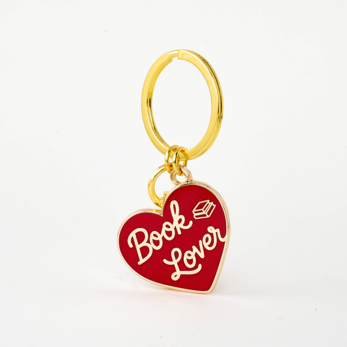 Book Lover Heart Bag Charm, Book Lover Gift, Literary Gifts